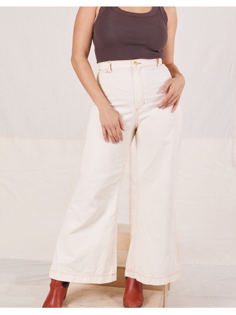 Big Bud Press Bell Bottoms cream color sz small